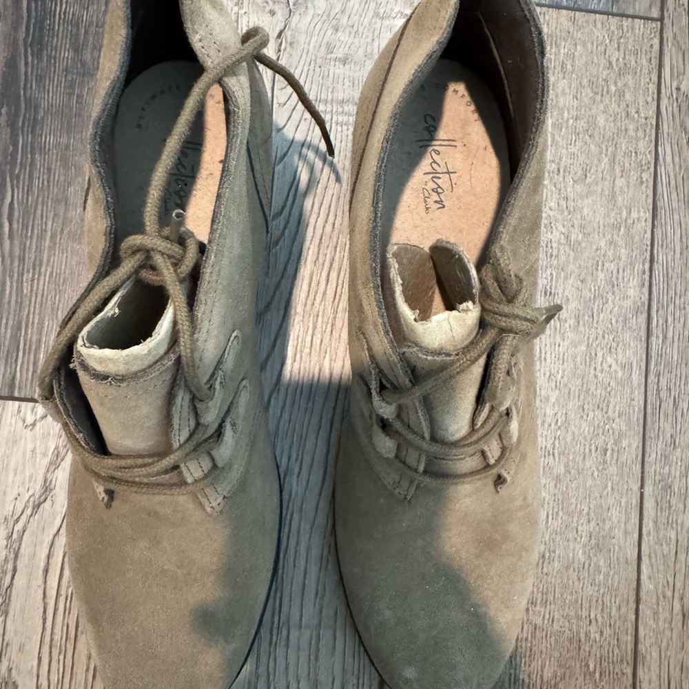 Collection by Clarks Tan Suede Ankle Boots